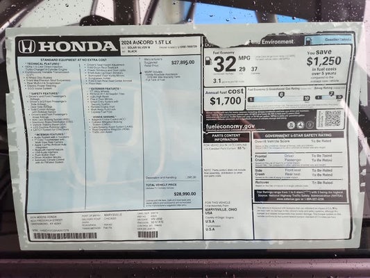 2024 Honda Accord LX in Owensboro, KY - Moore Automotive Team