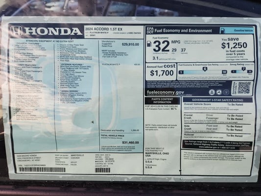 2024 Honda Accord EX in Owensboro, KY - Moore Automotive Team