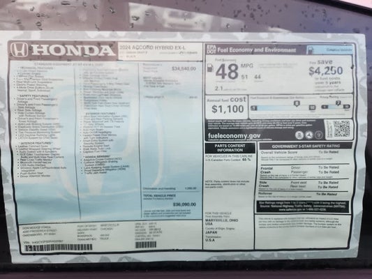 2024 Honda Accord Hybrid EX-L in Owensboro, KY - Moore Automotive Team